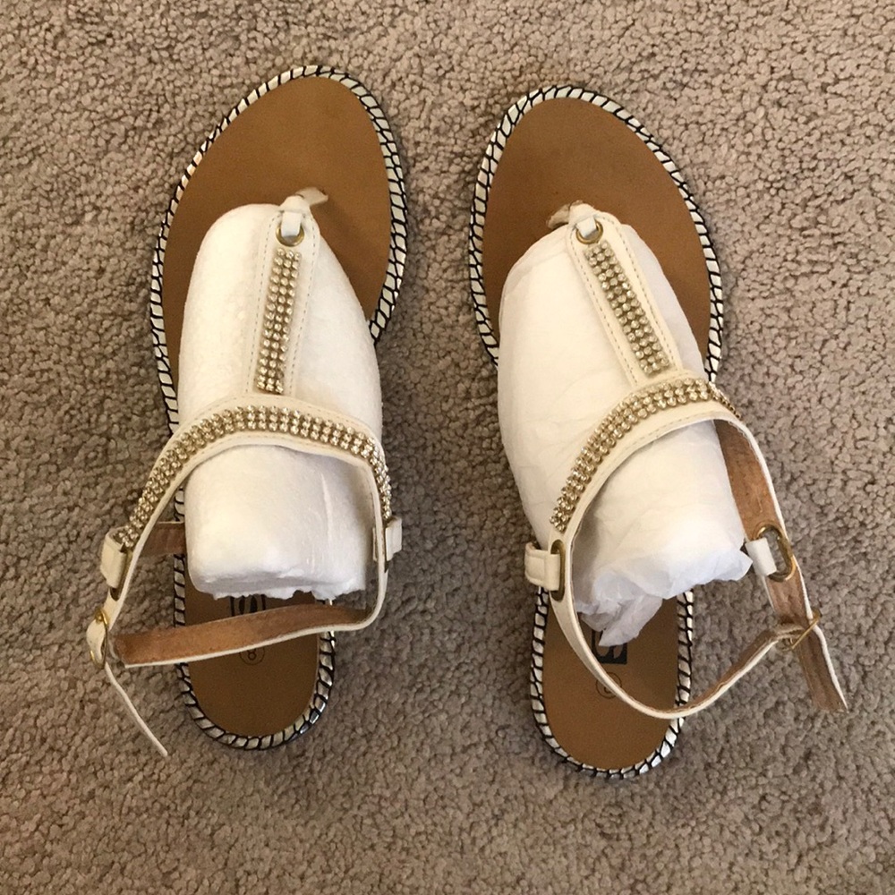 Rhinestone Sandals never worn